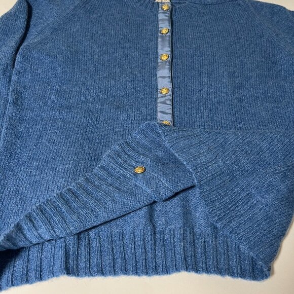 Barrie Knitwear Sweater Size 42 Cardigan Shetland 100% Pure Wool Gold Buttons - Picture 5 of 15